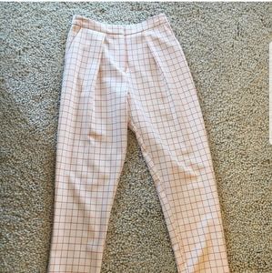 ASOS pleated plaid pants